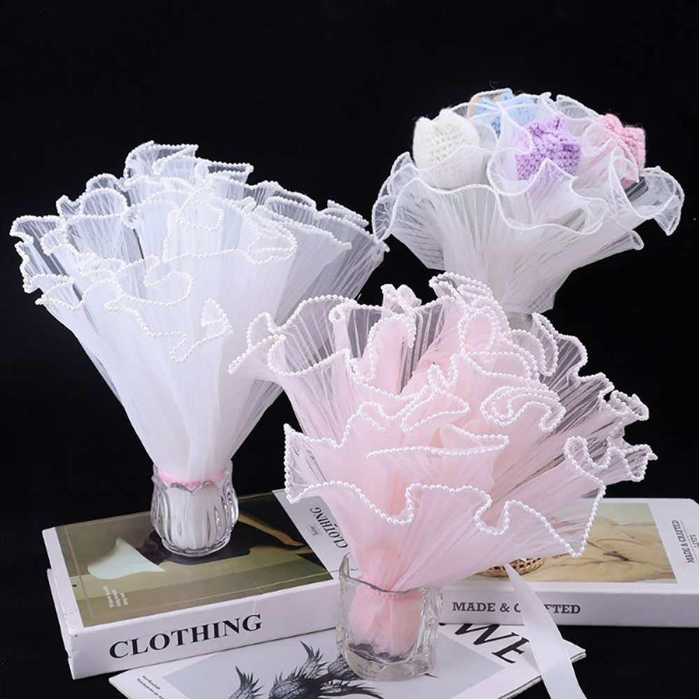 Florist Supply House - 28cmx4Yards Hilo de Ondas de Perlas