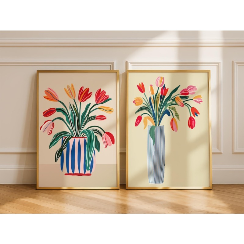 Florist Supply Vases - Arte de pared en lienzo con