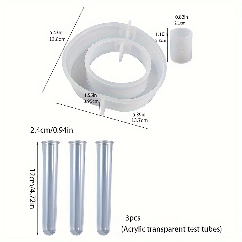 4 Uds florero molde de silicon - Florist Supply Vases reseña y precio