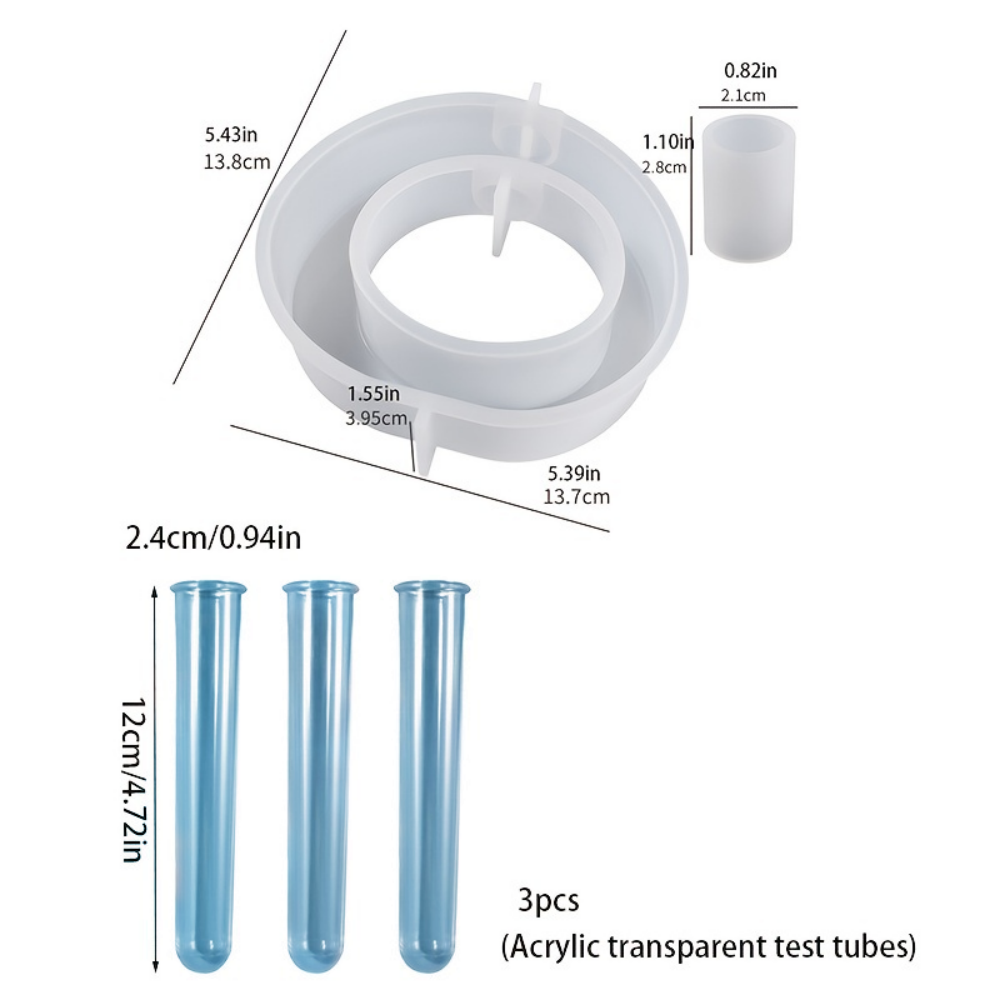 4 Uds florero molde de silicon - Florist Supply Vases reseña y precio